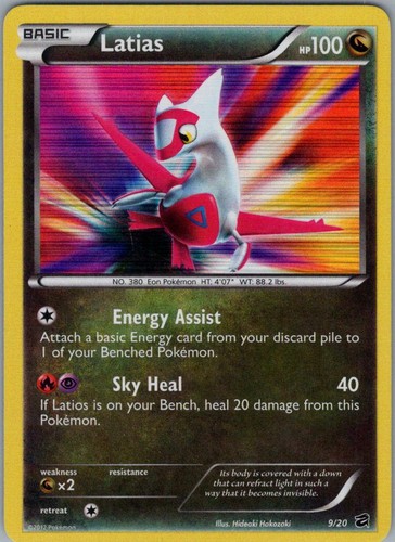 Latias 9/20 Holo Rare Dragon Vault Pokemon Moderately Played