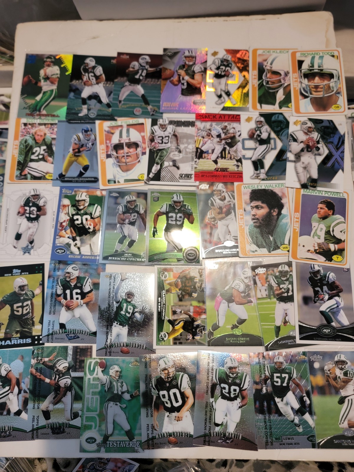 390+ Large Lot NFL Trading Cards Vintage Modern Inserts Rcs New York Jets