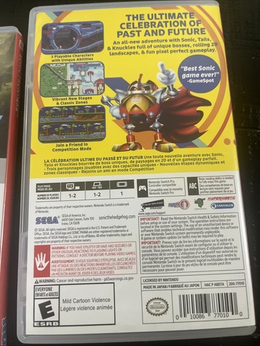 PAQUETE SONIC FRONTIERS y SONIC MANIA - Dos GamNintendo Switch *ENVÍO GRATUITO* - Imagen 5 de 7