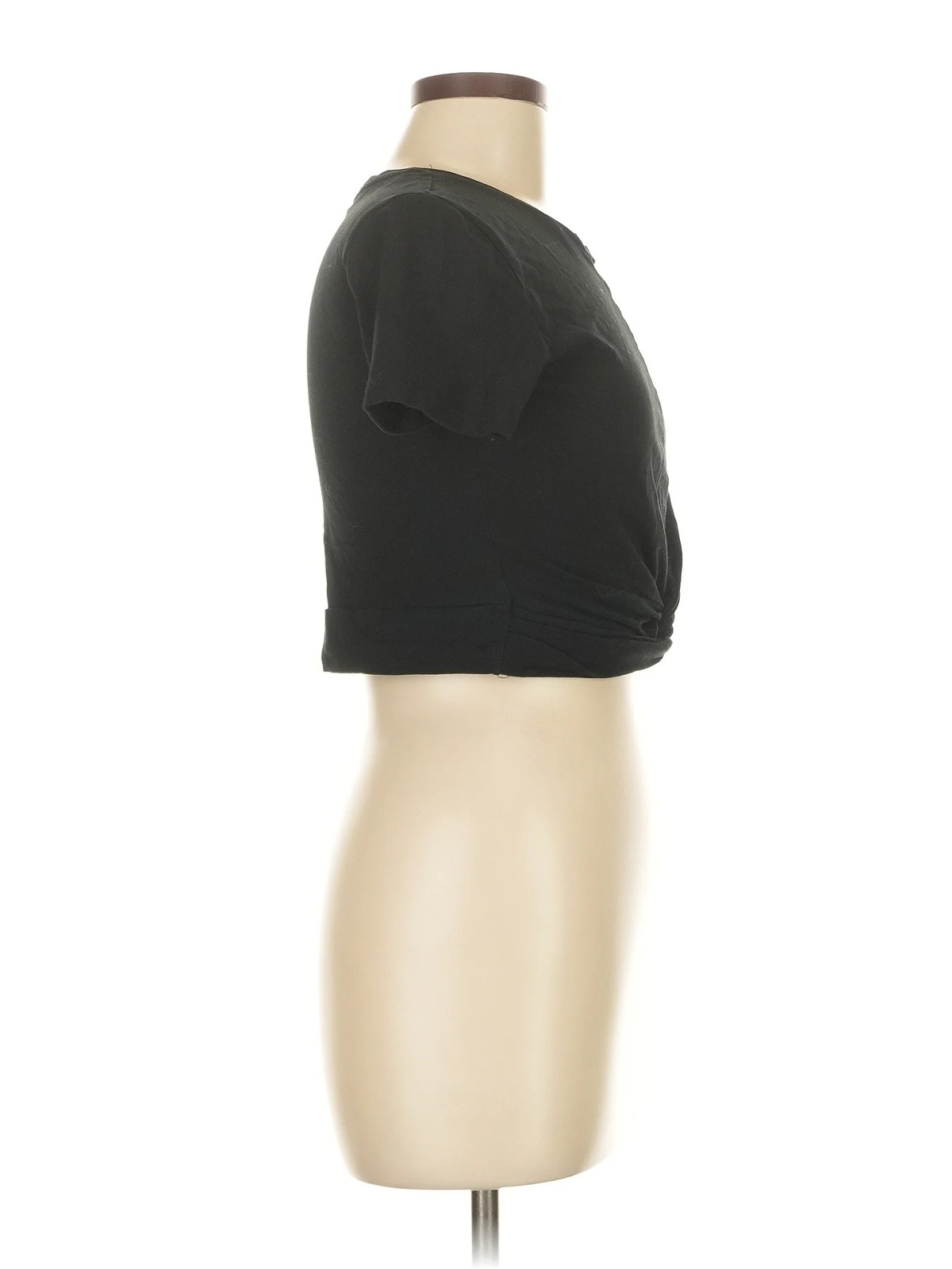 Zara Women Black Short Sleeve Top M thumbnail 3