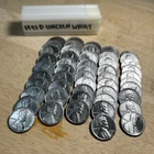 1943 D LINCOLN WHEAT CENT STEEL PENNY ROLL AU VF BRILLIANT LUSTER 50 CT.