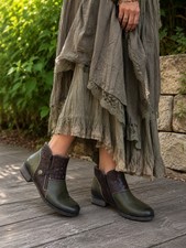 Remonte Green Leather Ankle Booties Women s E...
