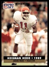 1991 Pro Set Andre Ware Houston Cougars/Detroit Lions #38