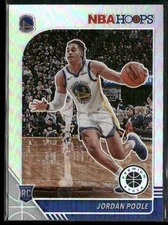 2019-20 Hoops Premium Stock #223 Jordan Poole Prizms Silver Mojo