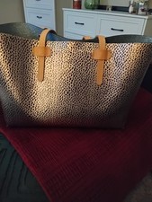 consuela large tote bag, gold animal print, excellent condition