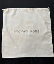 Michael Kors White Logo Dust Bag Drawstring Storage Pouch 21 In x 22 In