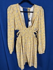 Forever 21 Women's Yellow  Floral Size L Dress