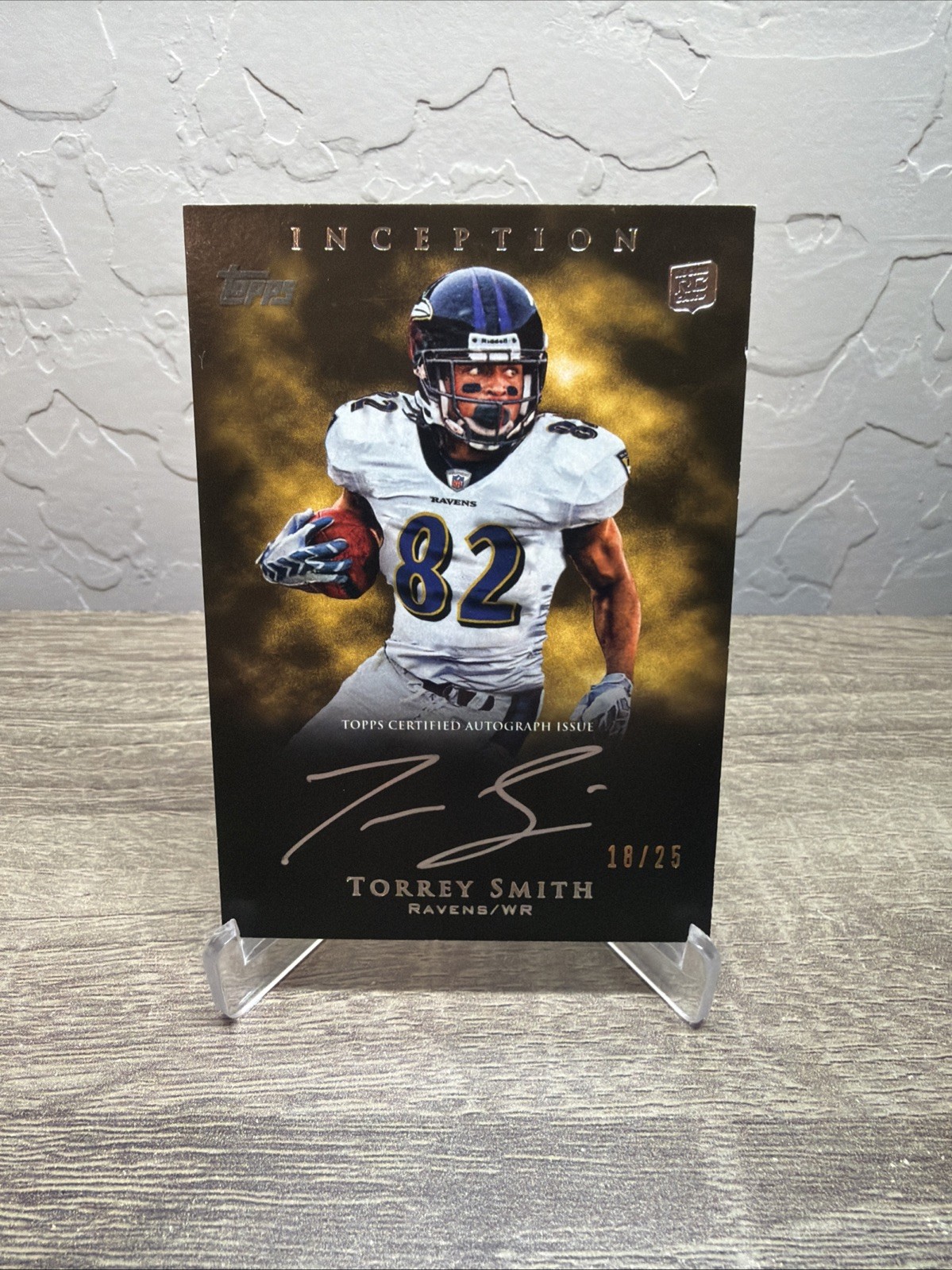 2011 Topps Inception Torrey Smith Silver Ink Rookie RC Auto /25 Ravens