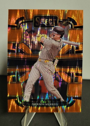 2024 Panini Select - Concourse Jackson Merrill #68 Orange Flash Prizm RC - 第 1/2 張圖片