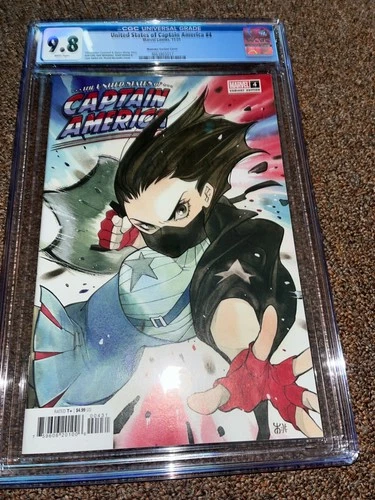 United States of Captain America 4, Momoko AAPI 1:25 Variant, CGC Graded 9.8