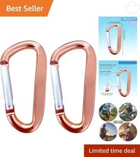 Versatile 3" Rose Gold Spring Snap Hook Carabiner Clips - Perfect for Keychains