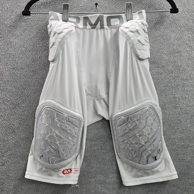 Under Armour Boy Shorts YXL White Gameday Football Heatgear 5 Padded