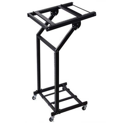 19'' 12U Rack Mount DJ Mixer Stand Studio Equipment Cart Stage Music Party Show