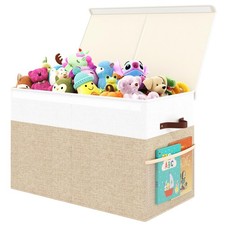 Large Toy Storage Box with Lid Upgraded Toy Storage Chest Organizer with Divi...