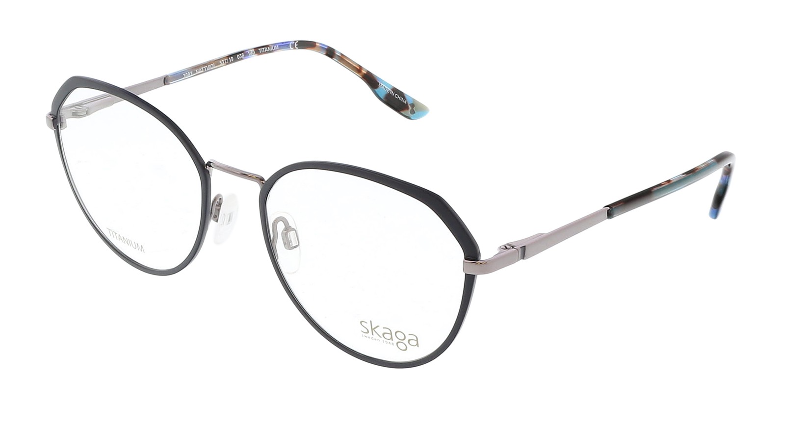 Skaga SK3001 NATTVIOL 038 Light Grey Oval Titanium Optical Frames 11590₽