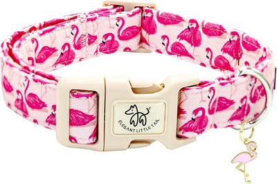 Valentine'S Dog Collar - Pink Plaid Red Heart Dog Collars Cotton Soft Puppy Adju