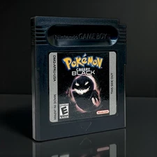 Pokémon Creepy Black Game Boy Cartridge + Case – Fan-made Playable Edition – New