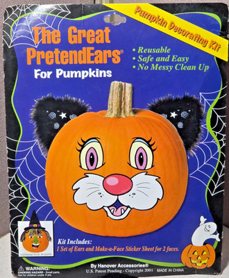 The Great PretendEars Make a Face 2 Sticker Sheets Faces Pumpkin Decorating Kit