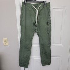 Vuori Men's Ripstop Climber Pants Green V412 Elastic Waist Hiking Size Medium