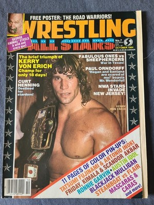 Vintage October 1984 Wrestling All Stars Magazine Kerry Von Erich George Steele
