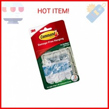 Command Outdoor Light Clips, 16 clips, 20 strips, Water-Resistant Adhesive (1701 0.70 per strip