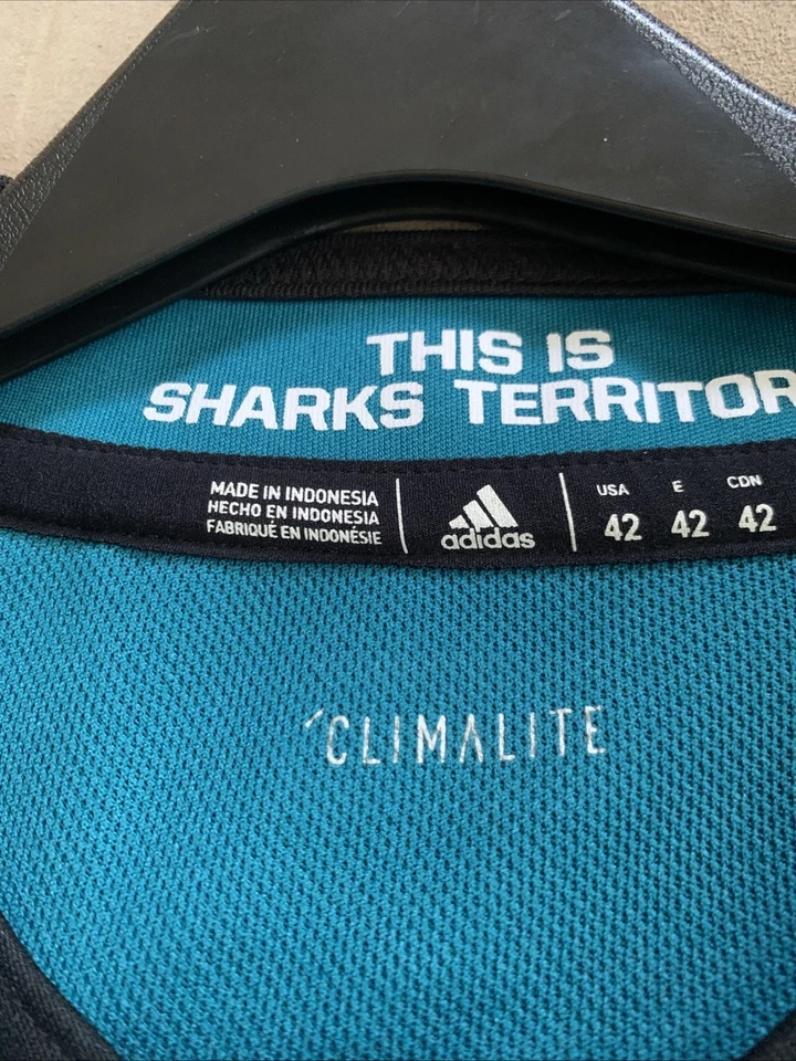 Auténtica camiseta Adidas Climalite de los San Jose Sharks - #65 Erik Karlsson - talla 42 Foto 4 de 4