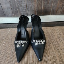 DKNY Women Heels Black Slingback Designer Pumps Size 6