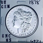 1878 BU GEM MORGAN SILVER DOLLAR UNC MS+++ U.S. MINT RARE COIN 6971