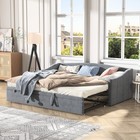 Polsterbett Doppelbett 90x200cm-Ausziehbares Schlafsofa mit Lattenrost Tagesbett