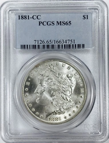 1881 CC MORGAN DOLLAR! PCGS MS65! UNREAL! IMPECCABLE PIECE! PQ++! WOW! NR #VIP56