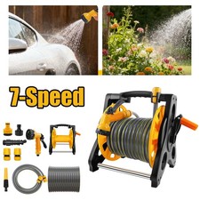 Dayplus Garden Hose Reel Pipe 15m 25m 30m Compact Watering Cart + Fittings Kit