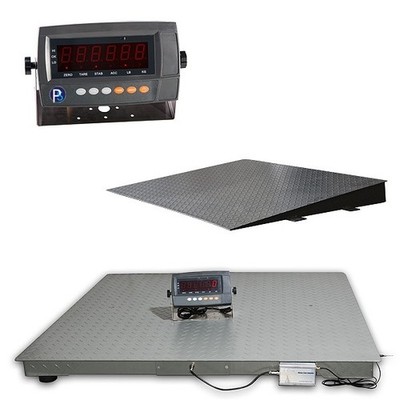 Prime Scale Series 5000x1lb Floor Scale 48''x48'' with Indicator & Ramp