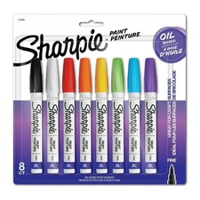 Oil-Based Paint Markers Fine Point Assorted Colors 8 Pack