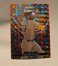 2022 Panini Prizm Fernando Tatis Jr. Stained Glass Red Wave 96/99
