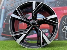 4 X 21 Inch 5x112 Rs6 Style Black Polished Wheels : Fits For Audi A6 A7 A8 Q5 Q7