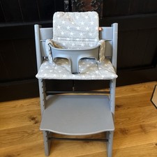 Stokke Tripp Trapp High Chair Grey Baby Toddler Harness Cushion Gliders