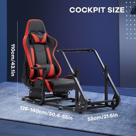 Supllueer G920 Stable Racing Sim Cockpit &Gaming Seat Fit Fanatec Logitech G923