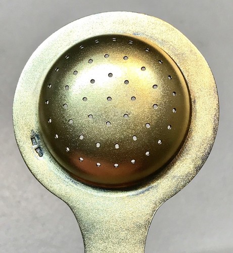 Vintage 1960’ Russian Sterling Silver 916 Enamel Gold Wash Tea Strainer St.Peter - Picture 12 of 12