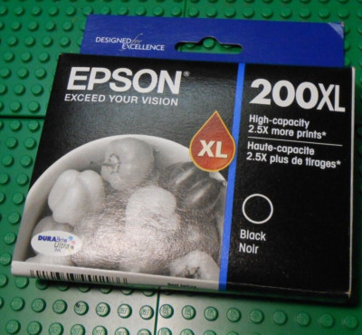 New Epson 200XL Black Ink Cartridge T200XL120 XP-200 300 400 410 Exp. July 2027