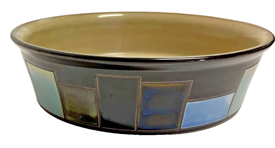 Cazuela abierta de cerámica marrón Gibson para servir, tazón para mascotas fiesta de frutas Foto 3 de 4