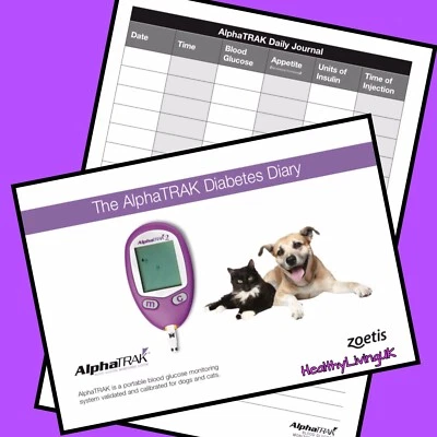 AlphaTRAK Diabetiker Logbuch/Tagebuch - 6 Monate - Diabetes bei Katzen und Hunden
