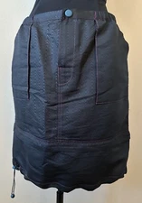 URBAN OUTFITTERS Black Zip Off Adjustable Length Skirt Sz M Utilitarian Y2K NWT