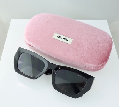 Miu Miu SMU09W 53mm Glimpse Square Sunglasses in Black  with Gray Lenses