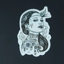 Sexy Tattoo Bad Girl Dia de Los Muertos Laptop Sticker 2 Inch - #2