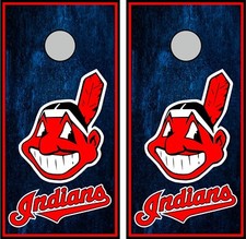 cleveland indians 0365 cornhole board vinyl wraps