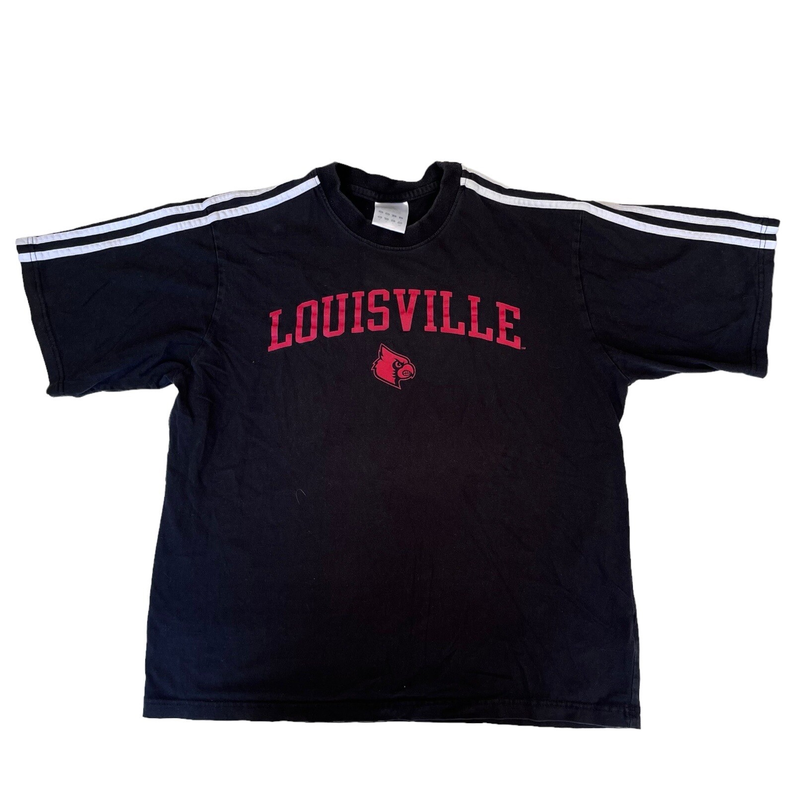 Vintage Adidas University of Louisville Shirt Mens M Black Cardinals 3 Stripes