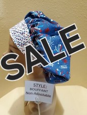Fireworks 2 4th of July SALE Women's Bouffant Surgical Scrub Hat/Cap Handmade