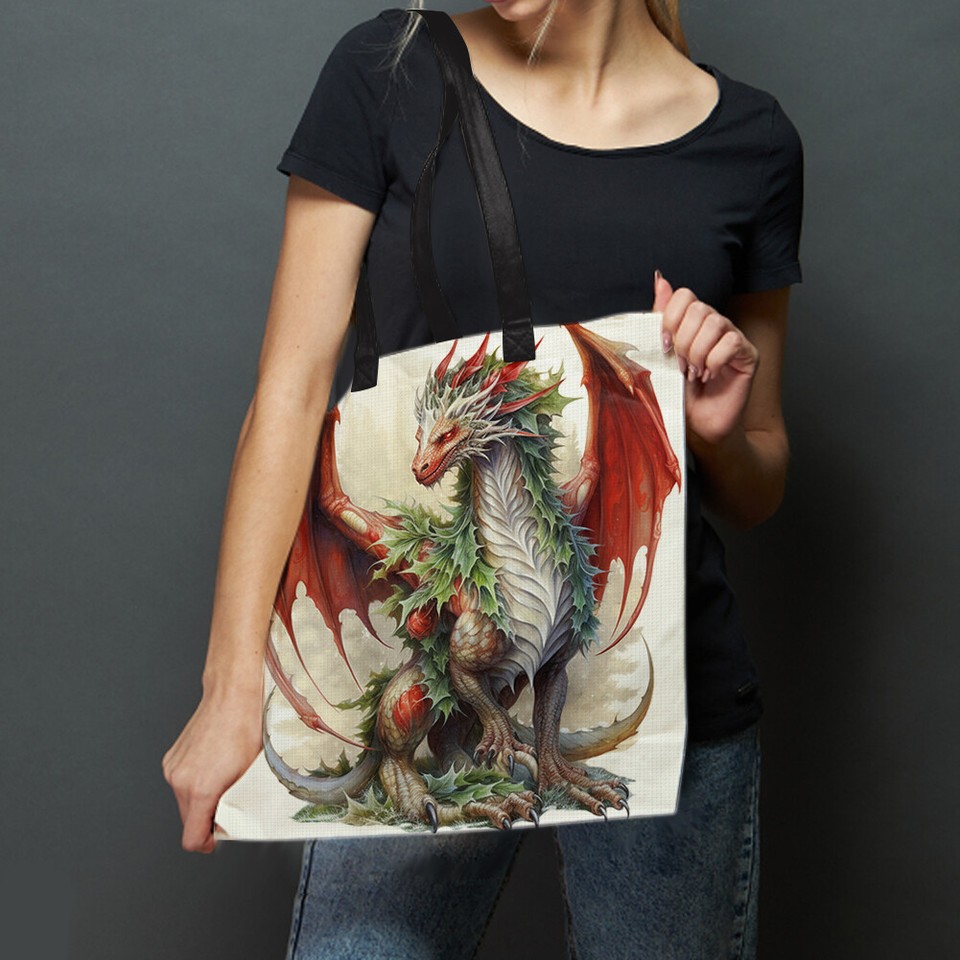 Embroidery Kit Cross Stitch Canvas Tote Bag Stain Glass Pteranodon for