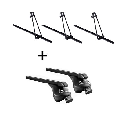 3x Fahrradträger ORION+Relingträger Quick Stahl XL für für Audi A6 SW C6 C7 ab 0