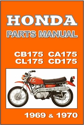 HONDA Parts Manual CL175 CB175 CA175 CD175 & GL175 K3 1969 1970